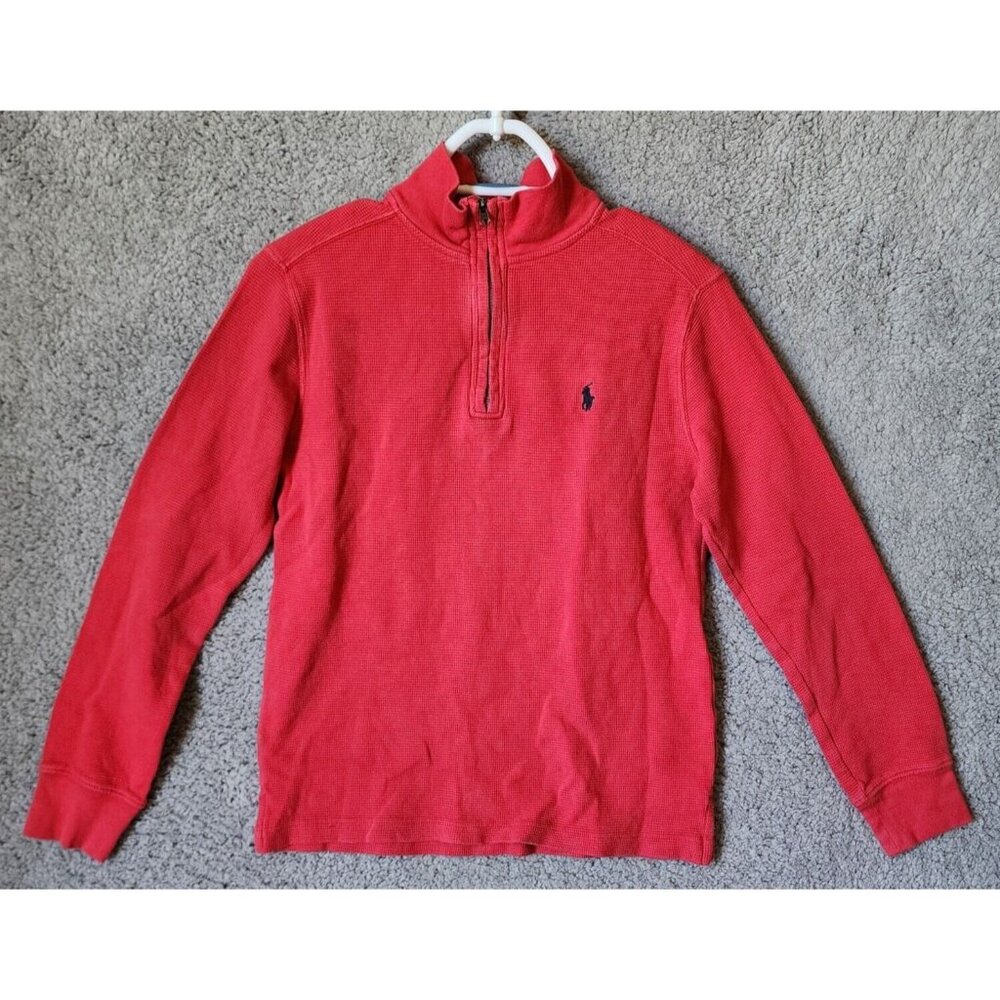Polo Ralph Lauren 1/4 Zip Long Sleeve Pullover Sweater Youth Size L (14-16)‎